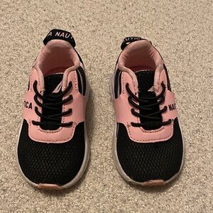 Nautica Kids' Black and Pink Sneakers